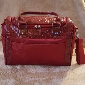 NWOT Patent Leather & Satin Carry-all